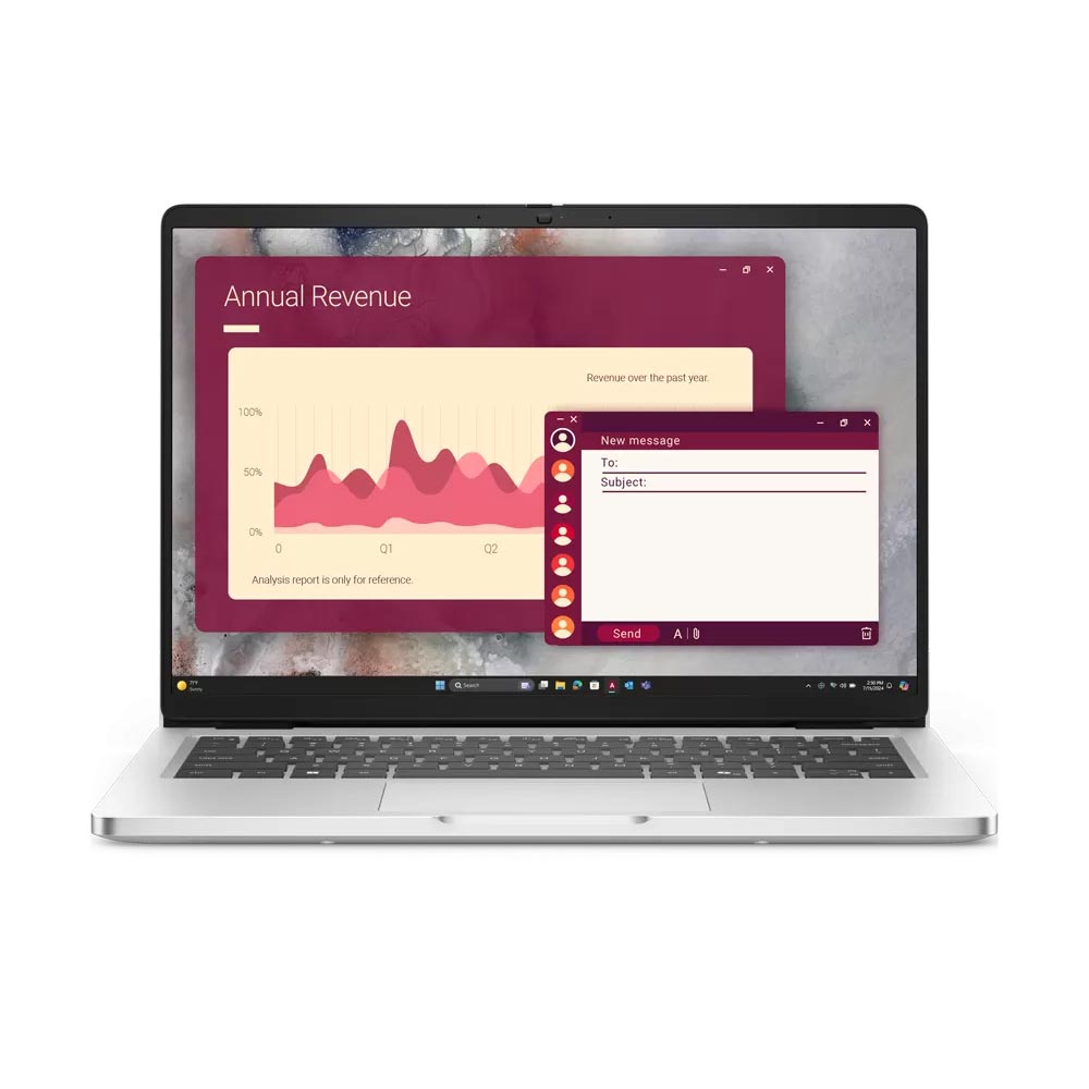 Laptop Dell Pro 14 PC14250 42LTU7PC14250 (Intel Ultra 7 255U/ 16GB/ 512GB SSD/ 14 inch FHD+/ Win 11 Pro/ Silver)